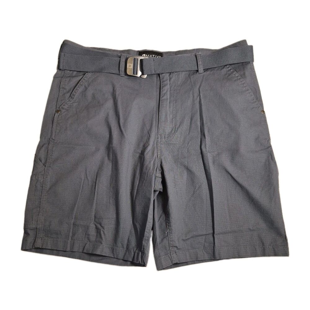 Matix Men's Carpenter Shorts Size 36 Storm Ripstop Belted
